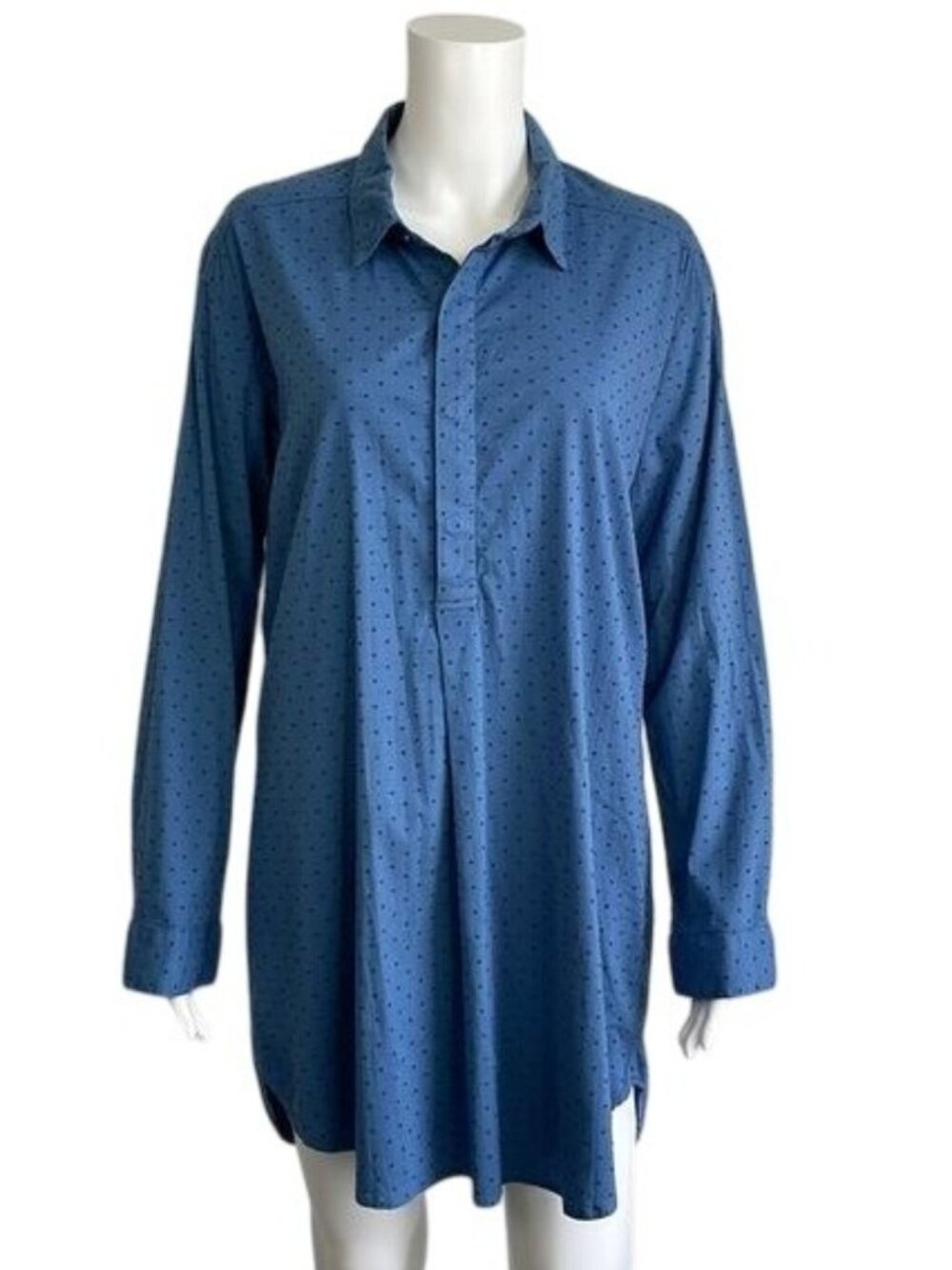 MONROW Long Sleeve Shirt Dress - M